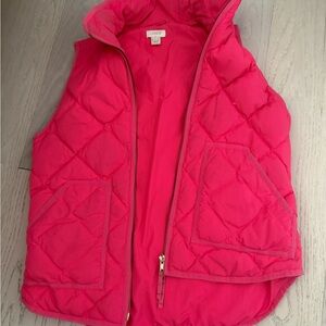 J. Crew Pink Quilted Vest